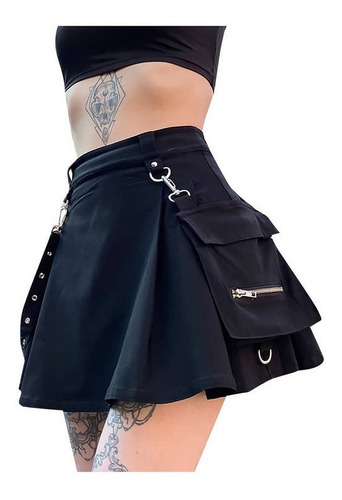 Falda Moda Alternativa Gótica Punk Dark Asiática [u]