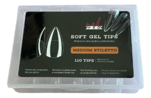 Tips Soft Gel - Medium Stiletto (110pcs) - Nail Pro