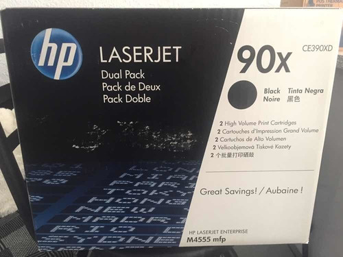 Toner Dual Pack Hp 90x Ce390xd Color Negro