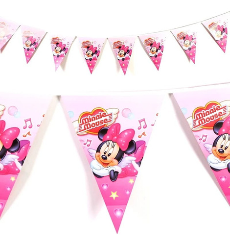 Banderín Minnie Mouse Disney Deco Cumpleaños 