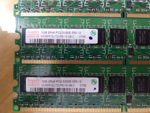 Kit 2 Memoria Servidor Workstation Hynix 1gb Ddr2-667 Ecc (Usado)