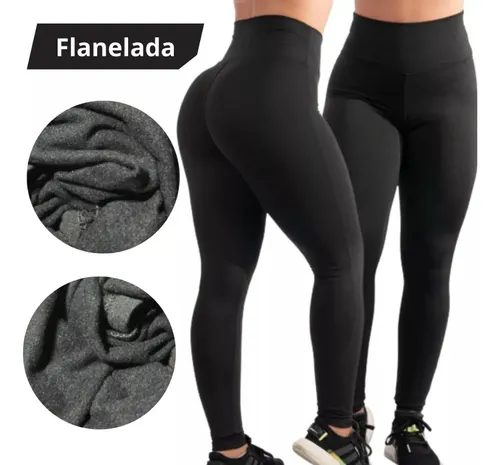 Kit Com 2 Legging Peluciada Feminina - Leg Basic Suplex Lisa