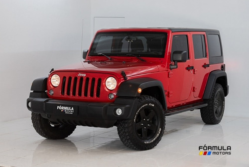 Jeep Wrangler Unlimited Sport 3.6l 4x4 2014 Vermelha
