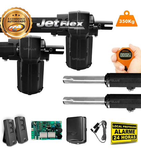 Kit Motor Ppa Pivo Condominium Jet Flex Dupla Portão 350kg