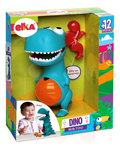  Dinossauro Papa Tudo Boneco Brinquedo Dino Papa 23cm Elka