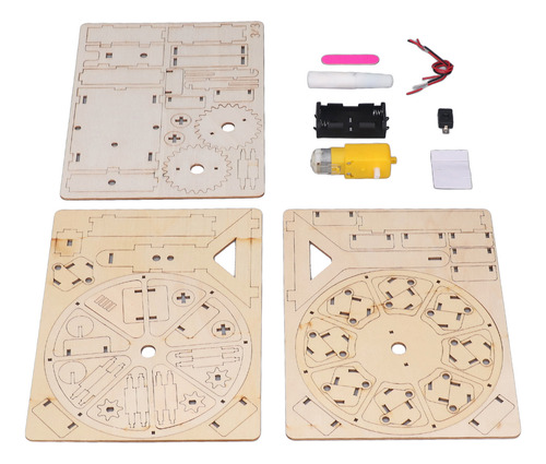 Kit De Construcción De Maquetas 3d De Noria, De Madera, Educ