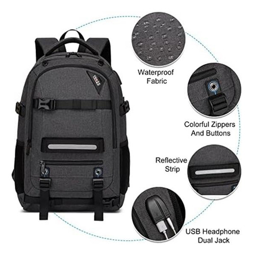 Mochila Para Monopatín Rucyen, Mochila Para Computadora Port