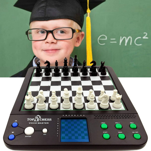 Conjunto De Xadrez Eletrônico Top 1 Chess Voice Master Para