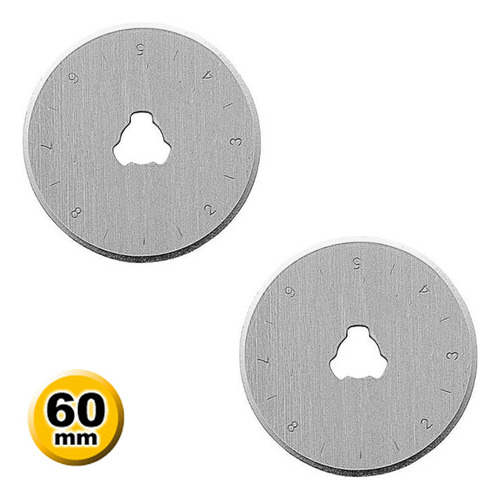 04 Discos Refil Lâmina Do Cortador Circular Patchwork 60mm