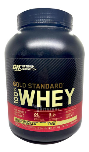 Gold Standard 100% Whey 5 Lbs Vainilla Optimum Nutrition.