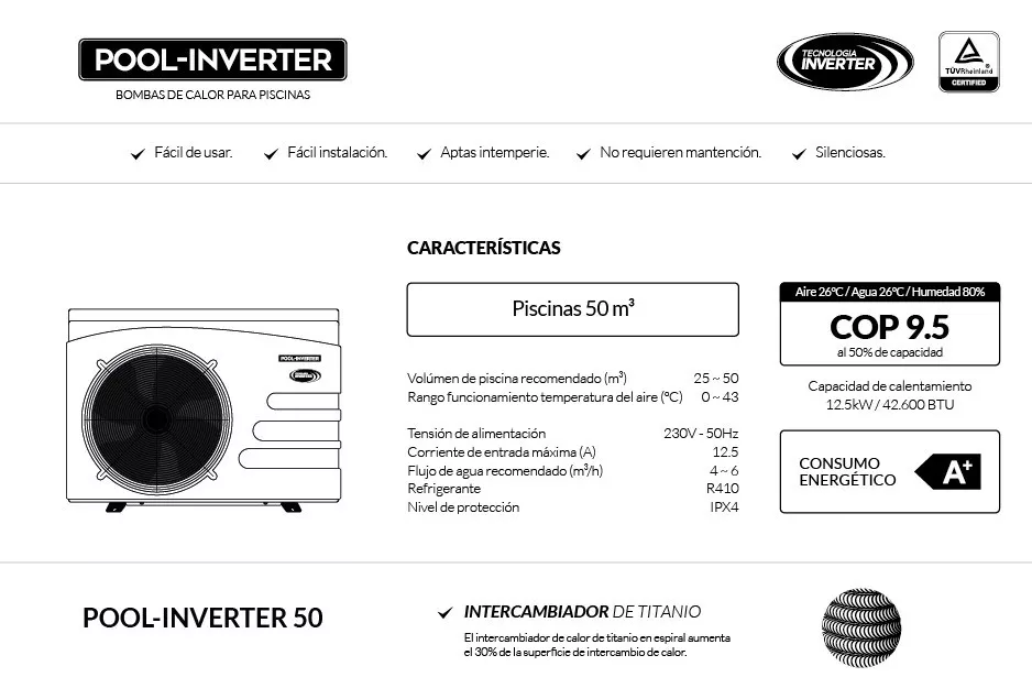 Tercera imagen para búsqueda de calefaccion de piscinas inverter