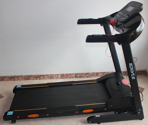 Caminadora Eléct. Gymax Running Pro 110v Color Negro Naranja