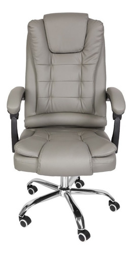 Cadeira de escritório Best Chair Confort CPB ergonômica  cinza com estofado de couro sintético