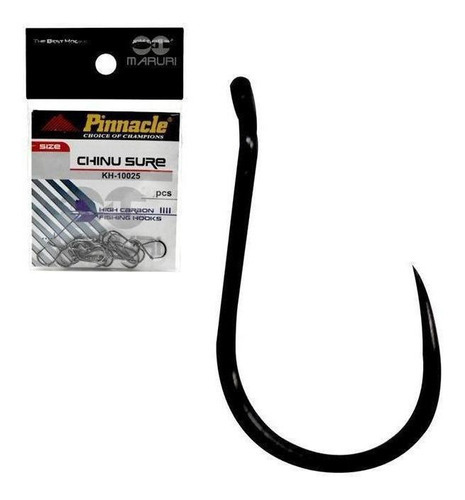 Anzol Pinnacle Chinu Sure Black N. 7 Kh10025 Sem Fisga 20un