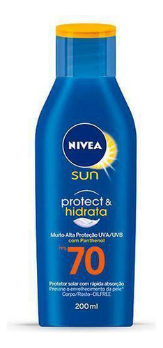 Protetor Solar Nivea Sun Protect & Hidrata Fps 70 200ml
