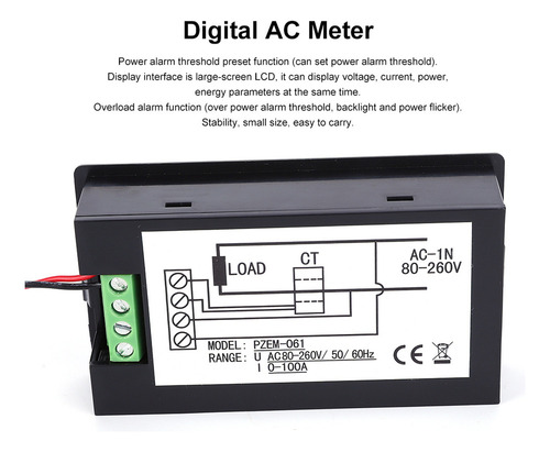 Corriente De Tensión Alterna Digital Lcd Multifunción