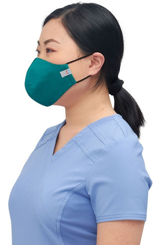 Cherokee Ww560 Paquete 5 Cubrebocas Anti Microbial Repelente Color Hun - Verde Botella