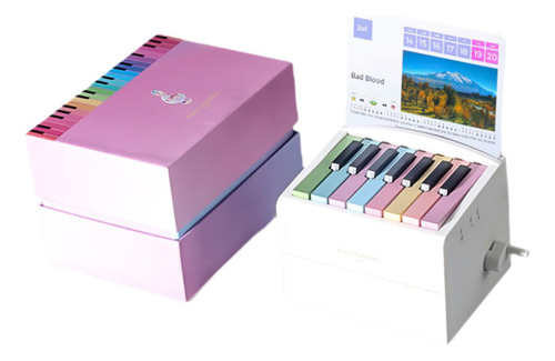 Calendario De Piano, Calendario De Escritorio, Vistoso
