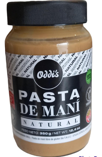 Pack  X 3 Pasta De Mani Natural Oddis Sin Tacc X 350 Grs.