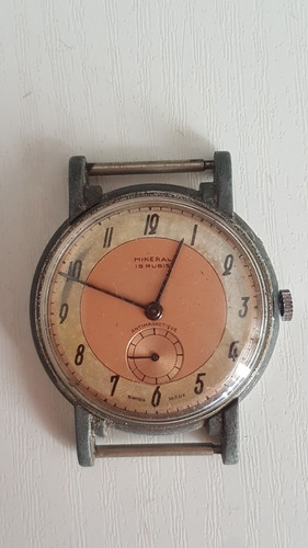 Reloj De Pulsera Antiguo A Cuerda  Mineral Swiss