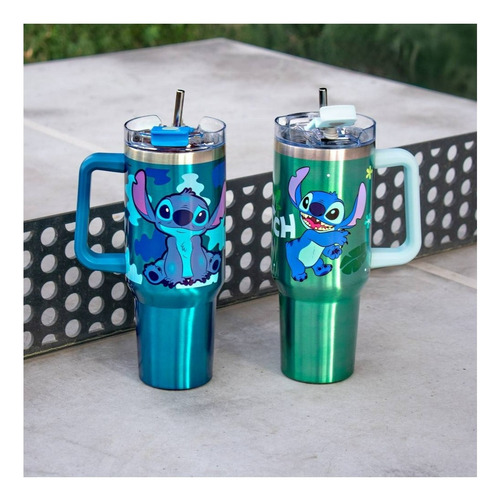 Termos Disney Stitch 1.2 Litros C/u Acero Inoxidable 2 Pzas Azul