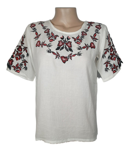 Blusa Algodon Bordadas Importada India Super Fresca, Comoda!