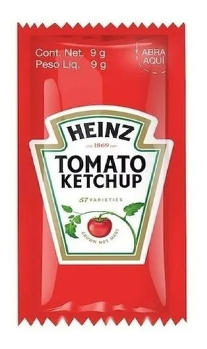 1100 Sobres Heinz Catsup En Sobres De 9 G