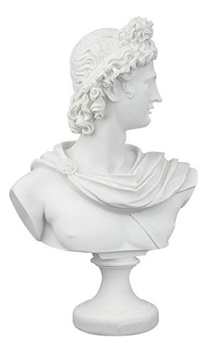 Diseño Toscano Apolo Belvedere Busto Estatua 12 Pulgadas Enc