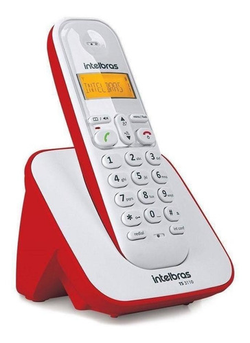 Imagem 3 de 4 de Telefone sem fio Intelbras TS 3110 vermelho