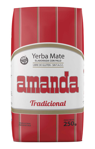 Pack 20 Yerba Mate Amanda Tradicional 250gr
