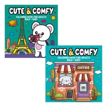 Comprar Livro De Colorir Cute & Comfy 65 Páginas Kit 2 Livros Coleção 2025 Livro Cute E Comfy