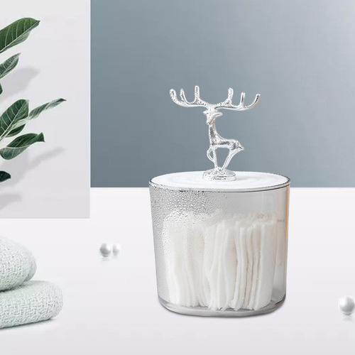 Soporte De Almohadilla De Algodón Cosmético De 2 Piezas