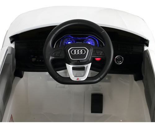 Coche con batería para niños Audi Q8 6v Evolux Bivolt, color blanco