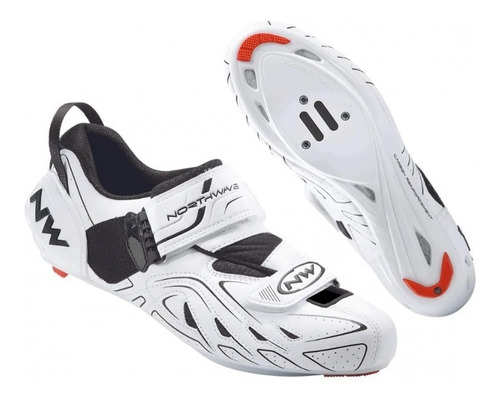 Imagen 1 de 4 de Zapatos Ciclismo Northwave Tri Sonic Blanco T41/us8,5/26,6cm