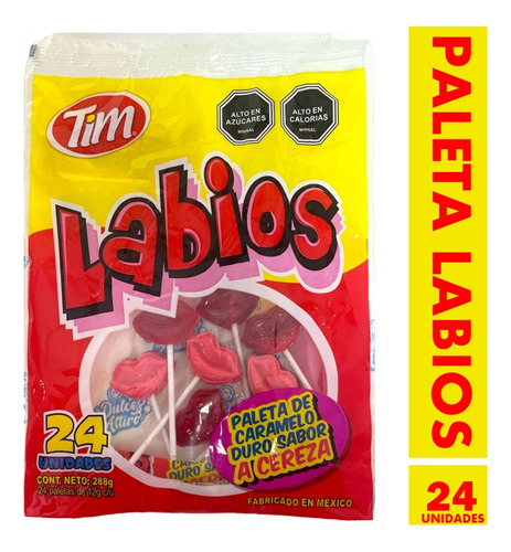 Caramelos Paleta Labios (bolsa Con 24 Unidades)