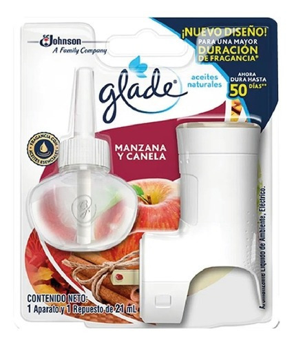 Glade Aceites Naturales Electrico / Difusor + Repuesto 21 Ml