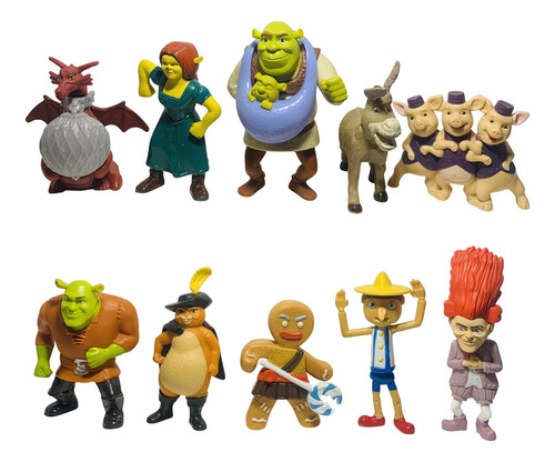 Shrek 4 Mcdonalds 2010 Colección Completa - 10 Muñecos (Usado)