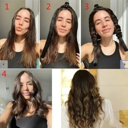 Imagen 2 de 9 de Ondulador Rizador Sin Calor Natural Pelo Accesorios