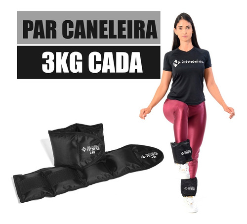 Par De Caneleira De Peso Tornozeleira De 3 Kg