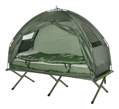 , Carpa Portátil Compacta Con Catre Para Camping, Bolsa De D