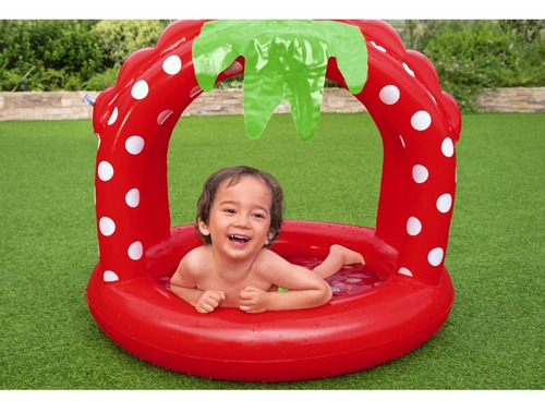 Imagen 4 de 9 de Pileta Inflable Con Techo Bestway 52387 Frutilla 26 Lt
