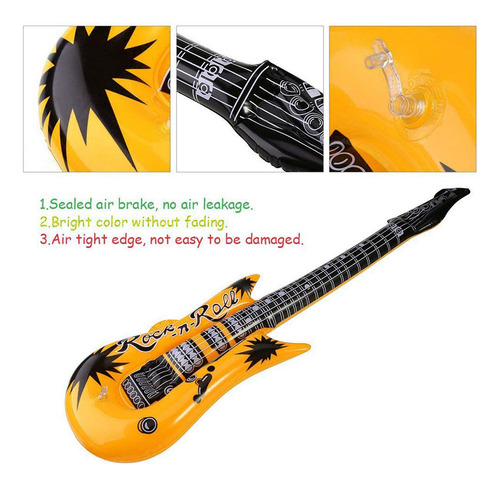 Juego De Globos Inflables Para Guitarra, Estrella De Rock, 8