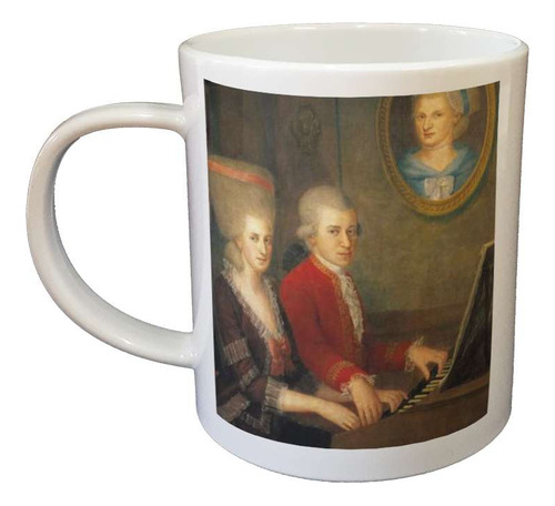 Taza De Plastico Mozart Con Su Familia Pintura