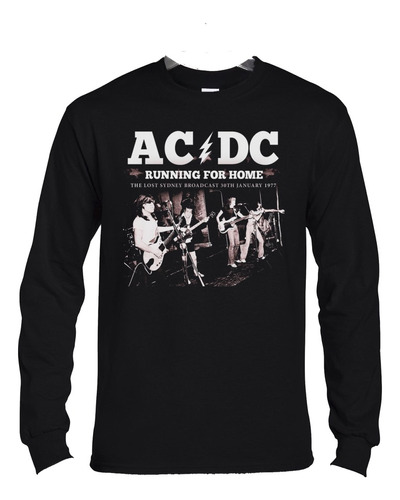 Polera Ml Acdc Running For Home Rock Abominatron