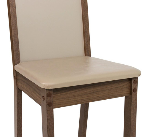 Kit 6 Sillas De Comedor Madesa Marron Crema