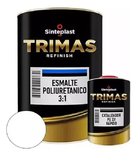 Pintura Automotriz Auto Poliuretano + Cata Trimas Blanco 1 L