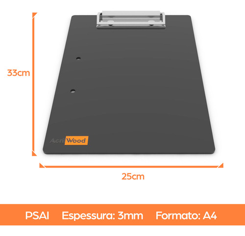 Prancheta Em Psai A4 - Modelo Vertical E Horizontal