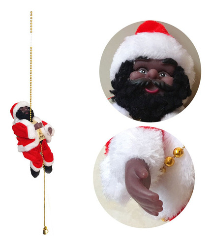 Decoración Navideña De Papá Noel Para Colgar Escalada Eléctr