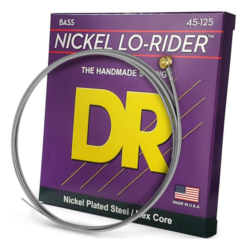 Cuerdas Dr Strings Nickel Lo-rider Basco 5 Cuerdas Hex Core