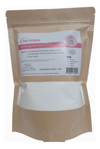 Detergente Para Ropa Oxi-power 1 Kg